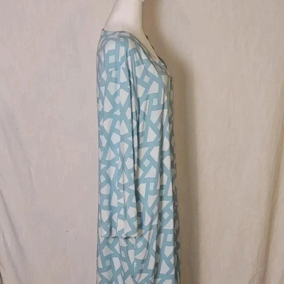 N Natori Soho Geo Blue Night Dress SZ L - Picture 4 of 12